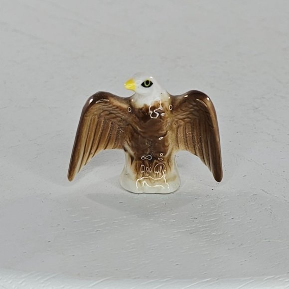 Bug House Bald Eagle Miniature Figurine Bone China - Picture 2 of 8
